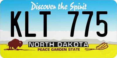 ND license plate KLT775