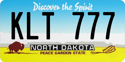 ND license plate KLT777