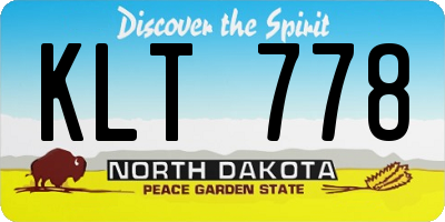ND license plate KLT778