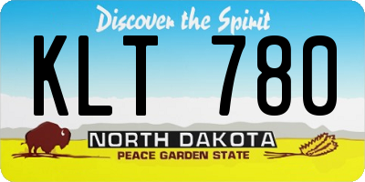 ND license plate KLT780
