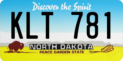 ND license plate KLT781