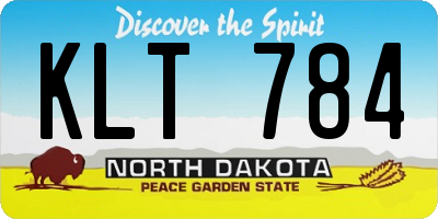 ND license plate KLT784