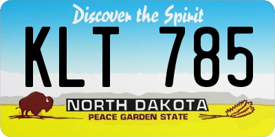 ND license plate KLT785