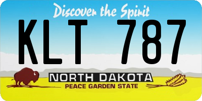 ND license plate KLT787