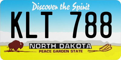 ND license plate KLT788