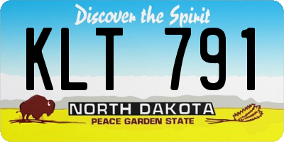 ND license plate KLT791