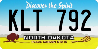 ND license plate KLT792