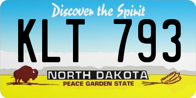 ND license plate KLT793