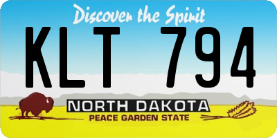 ND license plate KLT794