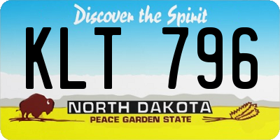 ND license plate KLT796
