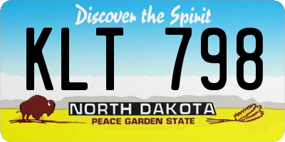 ND license plate KLT798