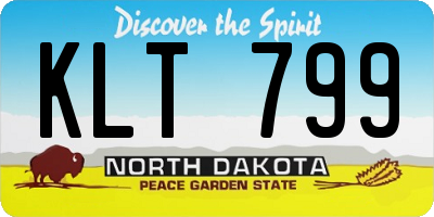 ND license plate KLT799