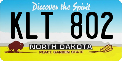 ND license plate KLT802
