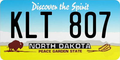 ND license plate KLT807
