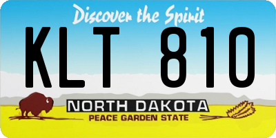 ND license plate KLT810