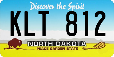 ND license plate KLT812