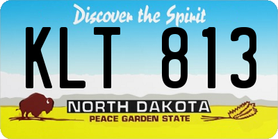 ND license plate KLT813