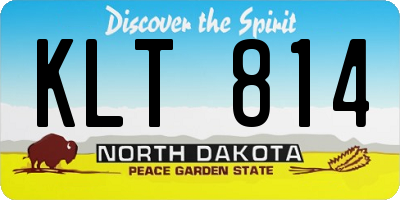 ND license plate KLT814