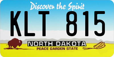 ND license plate KLT815