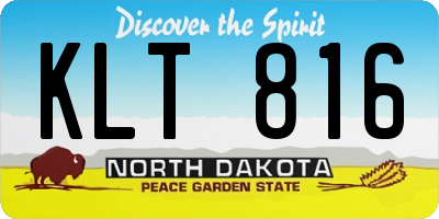 ND license plate KLT816