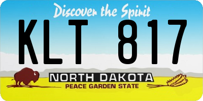 ND license plate KLT817