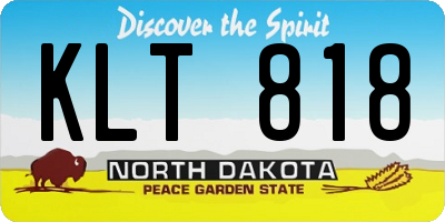 ND license plate KLT818