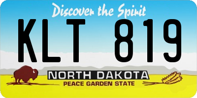 ND license plate KLT819