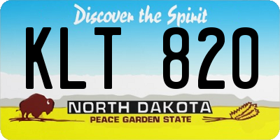 ND license plate KLT820