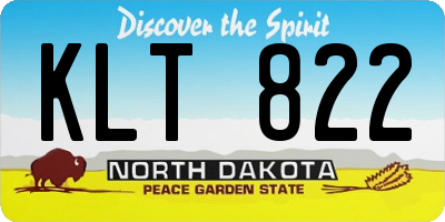 ND license plate KLT822