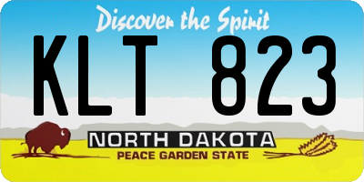 ND license plate KLT823