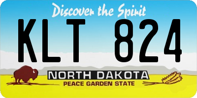 ND license plate KLT824