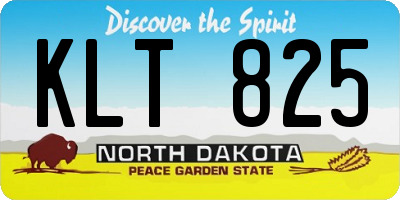 ND license plate KLT825