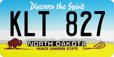 ND license plate KLT827