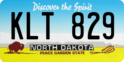 ND license plate KLT829
