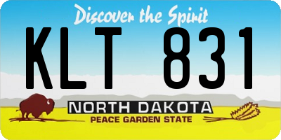 ND license plate KLT831
