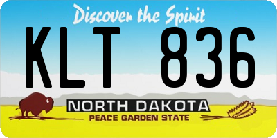 ND license plate KLT836