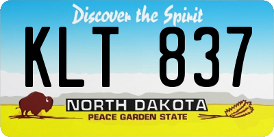 ND license plate KLT837