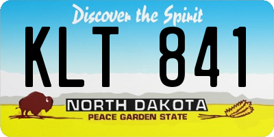 ND license plate KLT841