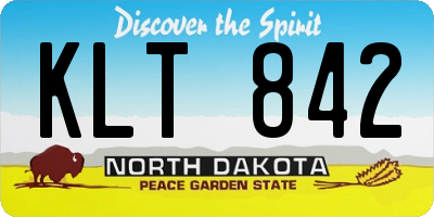 ND license plate KLT842