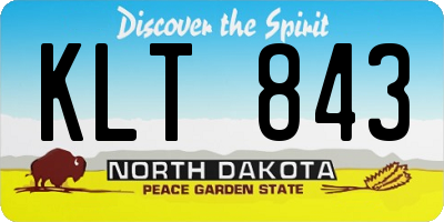 ND license plate KLT843