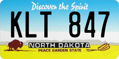 ND license plate KLT847