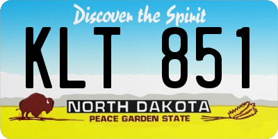ND license plate KLT851