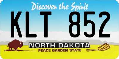 ND license plate KLT852