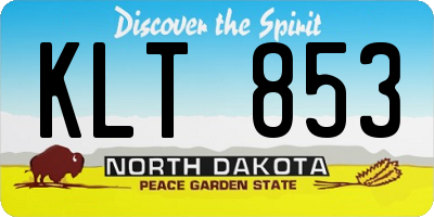 ND license plate KLT853