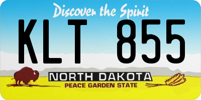 ND license plate KLT855