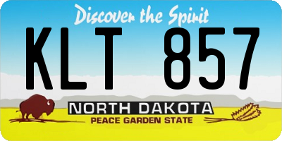 ND license plate KLT857