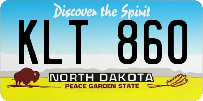 ND license plate KLT860
