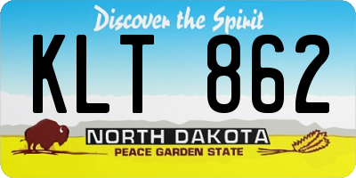 ND license plate KLT862