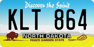 ND license plate KLT864
