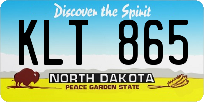 ND license plate KLT865